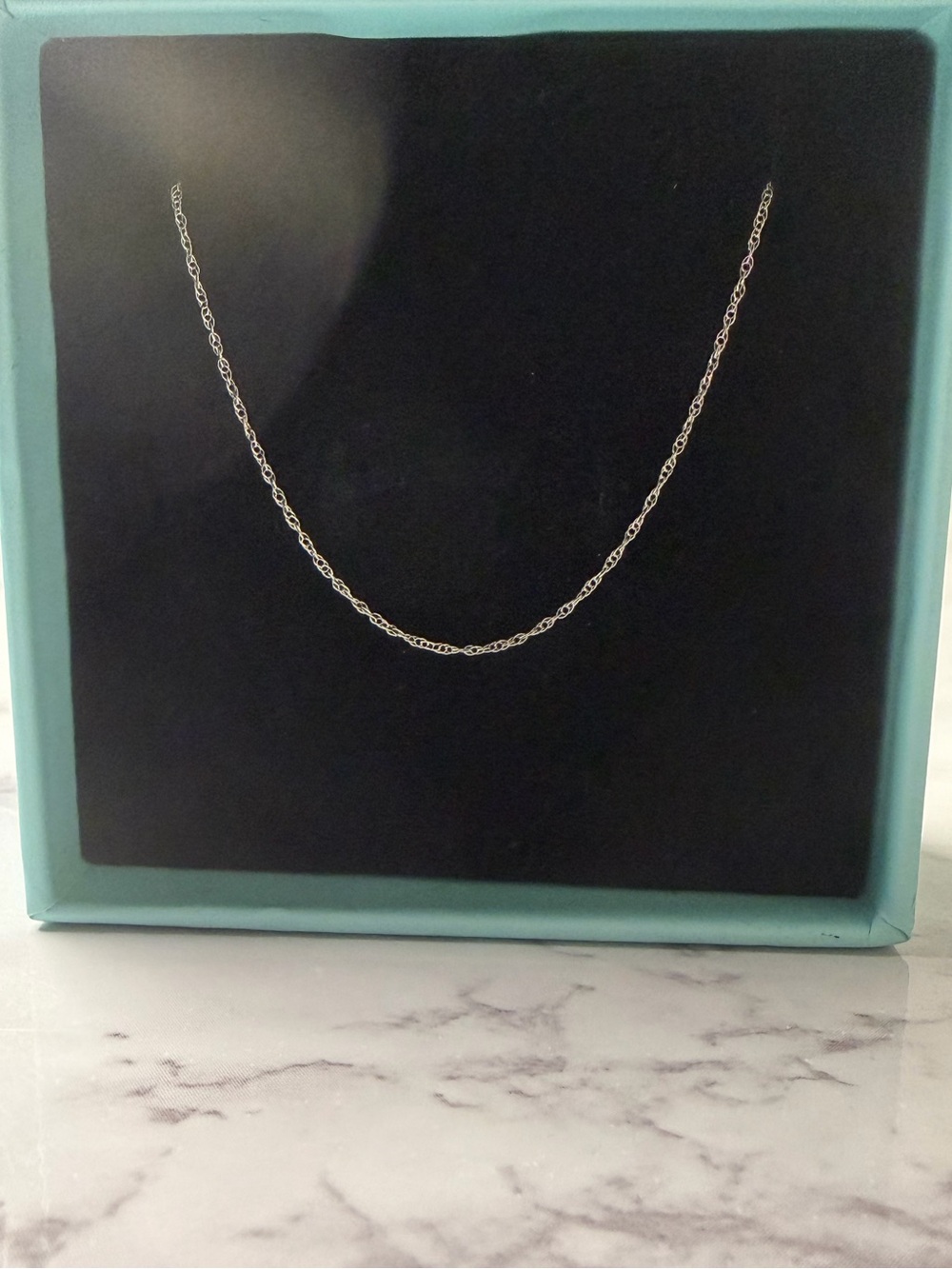 10k White Gold Necklace (16”)